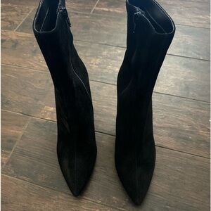 Steve Madden Black Suede Sock Bootie